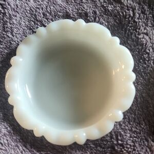 Anchor Hocking Vtg Milk Glass Coaster/Ashtray